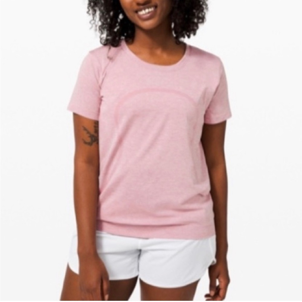 Lululemon Relaxed Swiftly Short Sleeve Top Pink Taupe